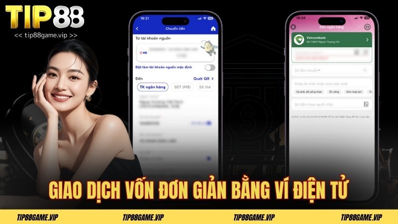 Giao dịch vốn đơn giản bằng ví điện tử